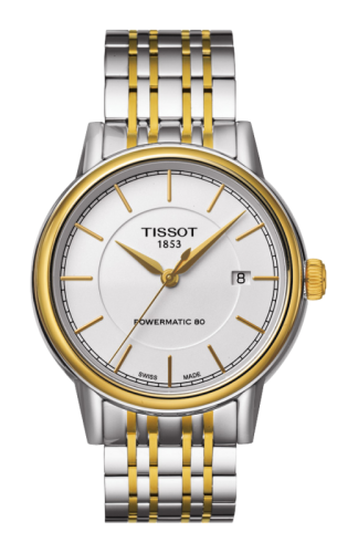 Tissot Carson Powermatic 80 Two Tone / White / Bracelet